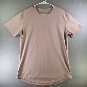 BYLT Premium Basics Mens Drop Cut Lux Short Sleeve Tee Tan Pink Size M Gym